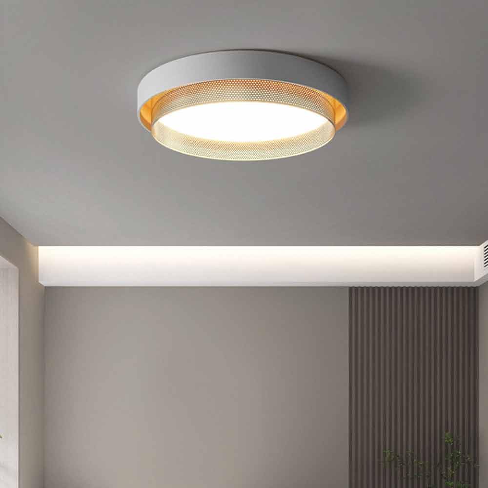 Lampa sufitowa do sypialni Kreatywna akrylowa oprawa LED do montażu podtynkowego Czarne metalowe okrągłe lampy oświetleniowe do sypialni, kuchni, salonu