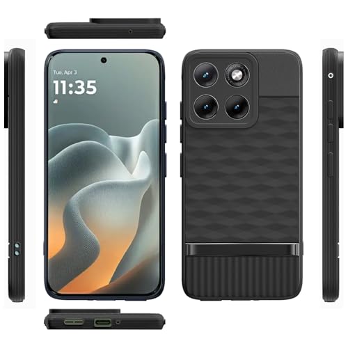 Image of Shockproof Case Compatible with Motorola Edge 70 Fusion 5G | Full Camera Protection | TPU Flexible Back Cover for Motorola Edge 70 Fusion 5G (Matte Black)