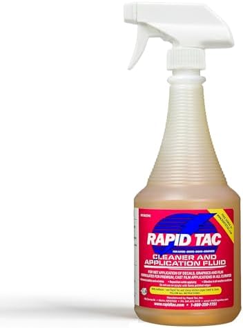 Rapid Tac Application Fluid for Vinyl Wraps Decals Stickers – 32 oz