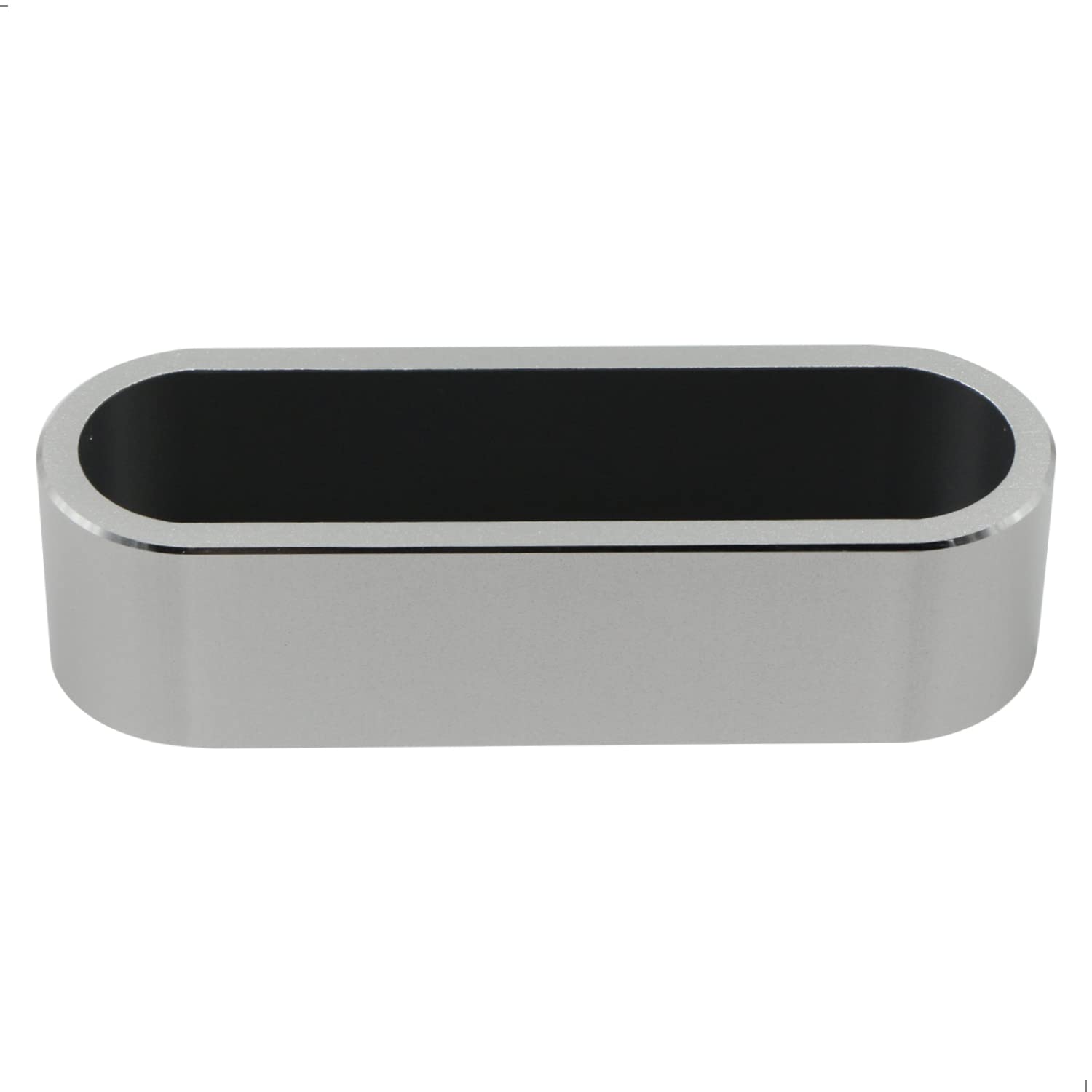 Porta Biglietti da Visita in Metallo-alluminio, Display da tavolo, espositore ufficio, organizer carte, accessori ufficio, porta carte, 11x3x3cm, Argento