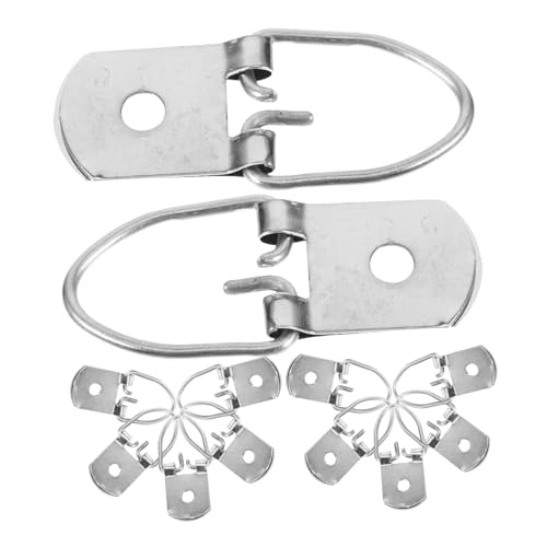 Image of Holibanna 20pcs d Picture Hangers Multi-Function Metal Wall Hooks for Hanging Photos Posters and Mirrors Easy to Install Hardware for Home Office Use
