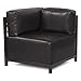 Howard Elliott Axis Corner Chair With Cover, Titanium Frame, Avanti Black