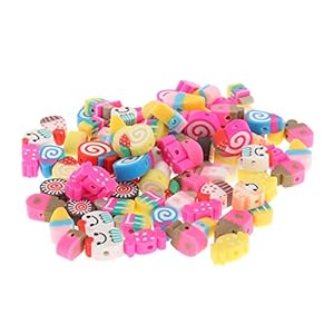 SunniMix 100 Stuks DIY Ijs Kralen Polymeer Klei Hangers voor Armband Ketting Haar Clip Oorbel Kralen