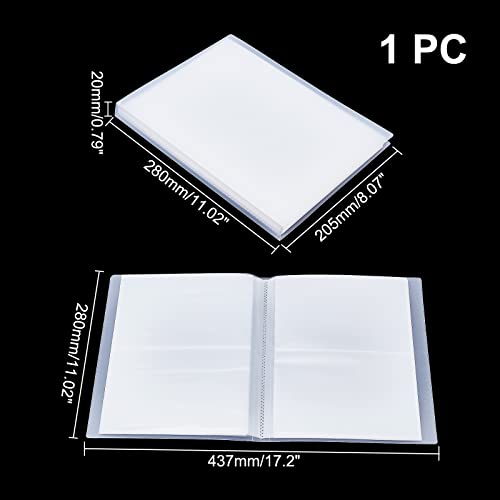 GLOBLELAND 80 Grids Clear Stamps Storage Album Cut Dies Storage Bag Embossing Folder Keeper Cards Folder Bag for DIY Scrapbooking Arts Crafts Collecting 5.11x7inch