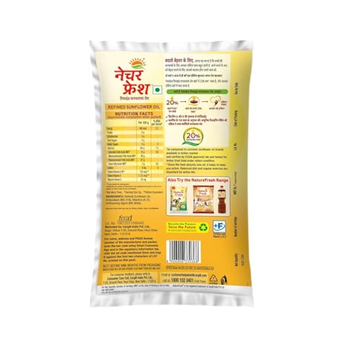 Image of Nature Fresh Refined Sunflower Oil, 840 gm