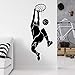 Decalcomania Da Muro Di Sport Di Pallacanestro Adesivo Da Parete Di Sagoma Di Giocatore Di Basket Decorazione Della Stanza Dei Ragazzi Decorazione Da Parete In Vinile Di Pallacanestro 57X23Cm