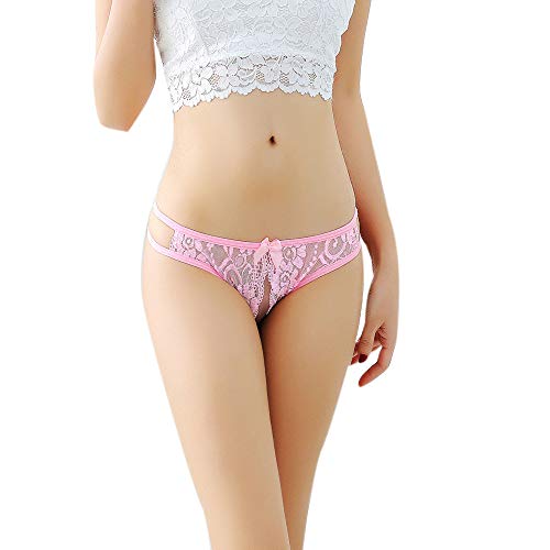 Generisch Unterwäsche Höschen Thong Briefs Bragas Frauen Damenhose Wort Spitze reizvoller Thong Dessous Essbar (One Size)