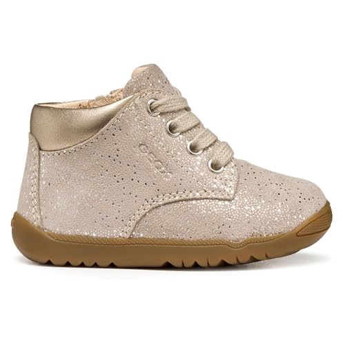 Geox Bébé Fille B Macchia Girl First Walker Shoe, Beige, 23 EU