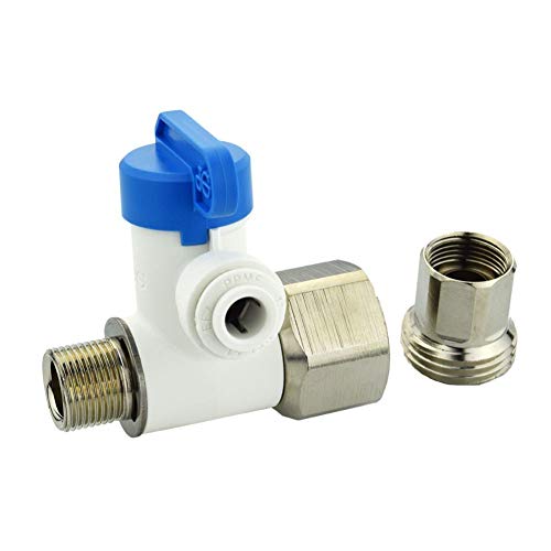 John Guest Speedfit 1/2 x 3/8 x 1/4 Inch Angle Stop Adapter Valve, Pusht to Connect Plastic Plumbing Fitting, ASVPP5LF-US