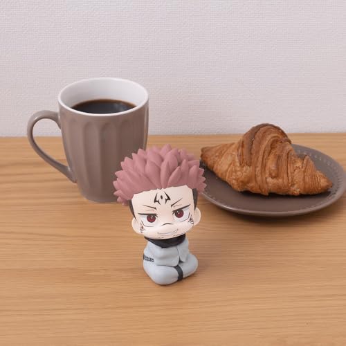 Image of QAHEART JJK Figure Ryomen Sukuna Look Up Figure, 10cm Anime Action Figure Model Statue Cake Topper Decoration Handmade Collectible Gifts for Fans