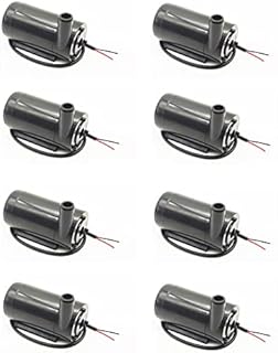 SazkJere 8pcs Micro Submersible Mini Water Pump DC 3V 5V Horizontal Aquarium Black Water Pump Low Noise for Fish Tank Pond Fountain Hydroponics Garden