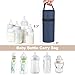 Beautyflier Insulated Baby Bottle Tote Bags, Portable Breastmilk Baby Bottle Cooler Storage, Travel Carrier Bag for Dr. Brown’s Natural Narrow Baby Bottles 2oz, 4oz, 8oz, 9oz (Deep Blue)