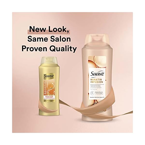 Suave Professionals Smoothing Conditioner For Dry Hair Keratin Infusion Hair Conditioner with 48-hour Frizz Control, 28…