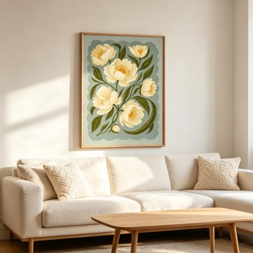 Tableau abstrait minimaliste nordique vintage de 65x130cm pour décoration murale