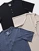 3 Pack: Casual Short Sleeve Henley Shirts for Men,... #5