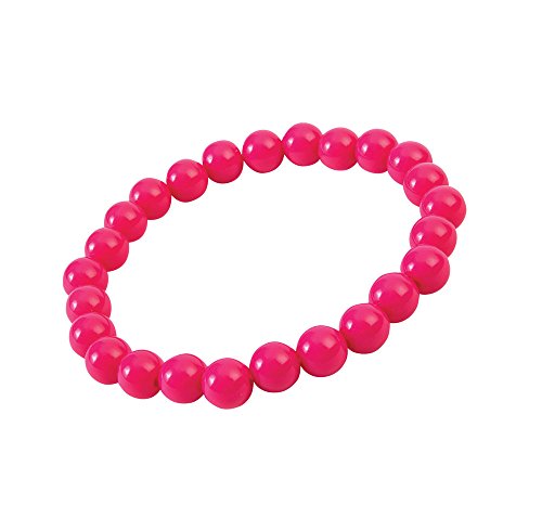 Bracelet de perles rose pop art pour vos soirées déguisées vintage