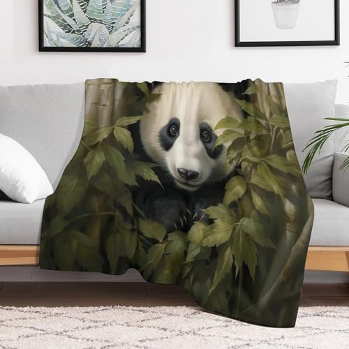 Manta de forro polar mullida con estampado Panda de alta suavidad 3
