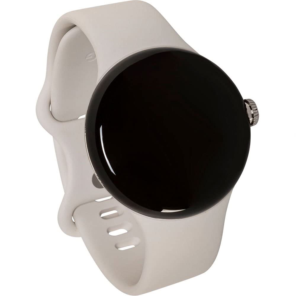 Google Reloj Inteligente, Plateado con Correa de Tiza, Talla única
