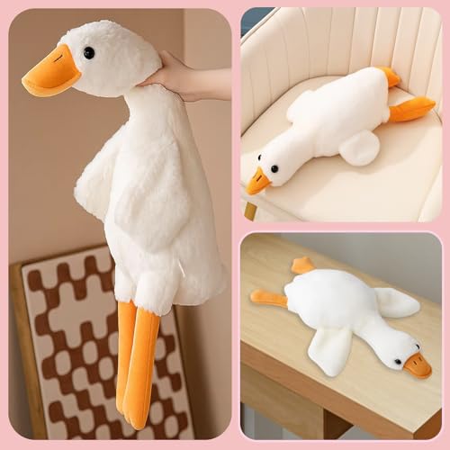 PDirat Ente & Gans Plüschfigur, 50 cm Weiche Baumwoll Plüschdekoration, Multifunktionales Schlaf- & Sofakissen, Erwachsene, Ideal für Wohnzimmer Büro Dekoration