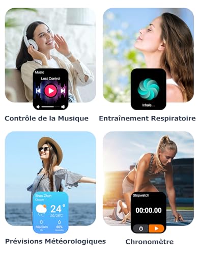 GRV Smart Watch for Men Women, Bluetooth Call, for iPhone Android Gray - image 7