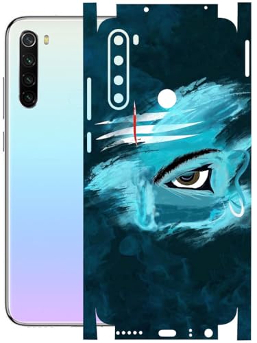 Image of AtOdds - Full Body Back Screen Guard Protector Film - Lamination Wrap Skin Sticker Compatible with REDMI Note 8 | Scratchproof Matte Finish (Mahadev)