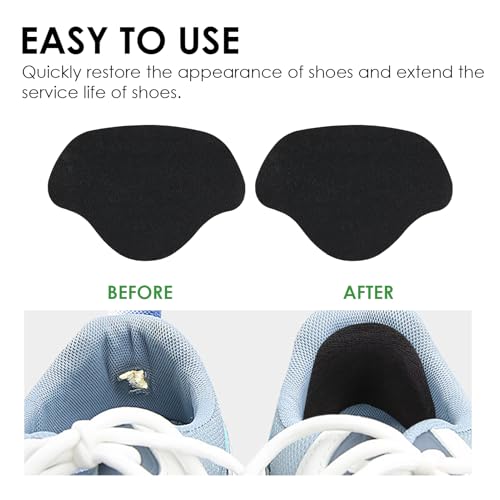 Image of 12 Pcs Shoe Heel Repair Patches, Self-Adhesive Inside Shoe Hole Patch Kit for Sneaker Mesh Sports Tennis Work Hiking, Quick Fix for Heel Wear and Toe Damage on Inner Heel or Toe Holes