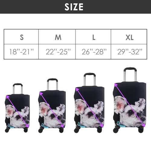 Luggage Covers for Suitcase Tsa Approved, Travel Suitcase Cover Protector Fits 29-32 Inch Luggage, Washable Baggage Covers (XL, Eyes Dog)2