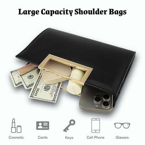 Image of Gets Clutch Purses for Women PU Leather Evening Handbag for Formal Wedding Party Clutches Small Crossbody Bag with Chain