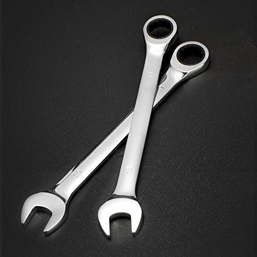 Image of FLZOSPER 18pc. Ratcheting Wrench Set,6-22mm&24mm Metric CR-V Quick Access Spanner with Portable Tool bag