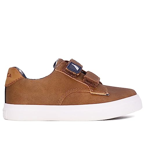 Nautica Kids' Double Strap Sneakers | Casual Athletic Shoes For Boys And Girls | Durable And Comfortable Fit For Toddlers And Little Kids-Ames Toddler-Tan Pu Size-9 #TOP1