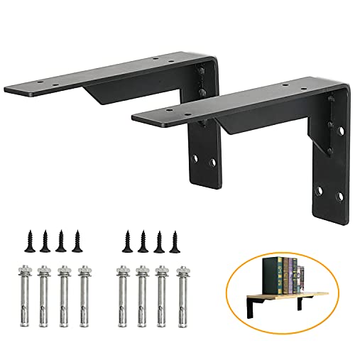 Supports de support de comptoir métal noir fixation murale étagère en L
