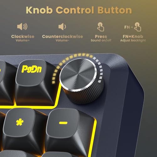 Image of Redragon K688PRO Wireless Tri Mode Gasket Mechanical Gaming Keyboard | Hot Swappable 8000mAH Gaming Keyboard with Five-Layer Padding & Knob, BT /2.4GHz /USB-C, RGB Backlit, 98 Keys Creamy Keyboard