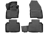 Fits 2015-2022 Ford Edge Floor Mats Front & 2nd Row Seat Liner Set All Weather Full Set Liners (Blac