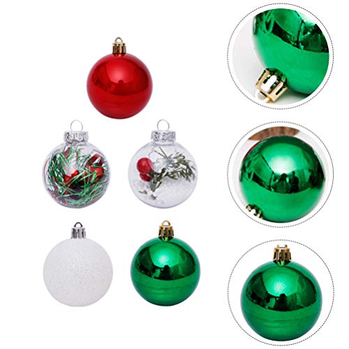 Amosfun 30 Pcs Bola de Natal Pingente Enfeites de Bola de Natal Enfeites de Bolas de Ãrvore Inquebrá