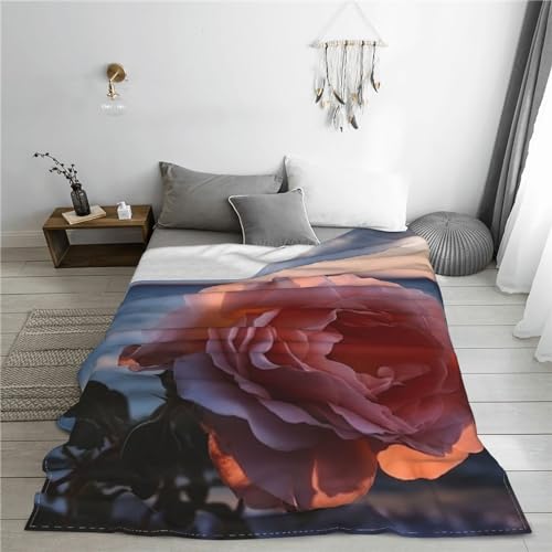 Couverture en flanelle douce imprimé rose - Lit, canapé et sofa - 8
