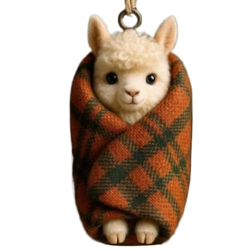 Peluche de vaca - 8,5 Cm/3,35 Pulgadas, Suave y Desmontable Con Anillo, Figuras De Colección En Forma De Oveja De Peluche | Diversión Interactiva Para Chicas, Oficina, Apartem