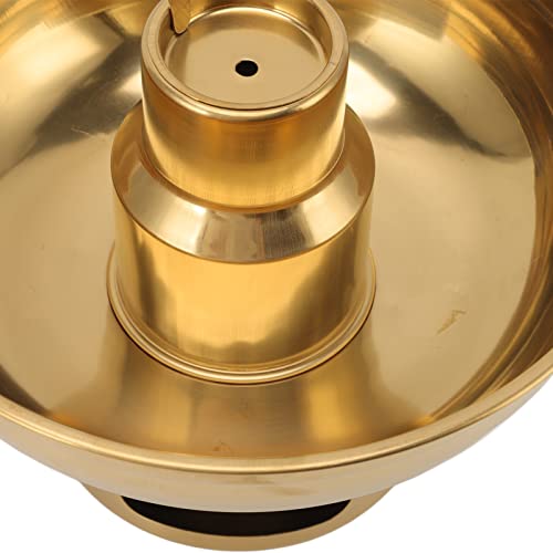 Olla caliente portátil de acero inoxidable para 1 persona color dorado miniatura 7