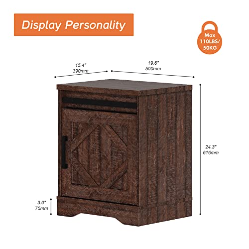 Image of WAMPAT 24.3-inch Tall Farmhouse End Table