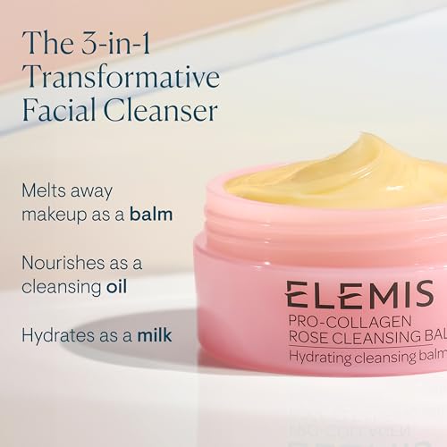 Image of ELEMIS Pro-Collagen Cleansing Balm Makeup Remover, Hydrating Facial Cleanser, Oil Cleanser, Oil Makeup Remover, Deep Cleanse