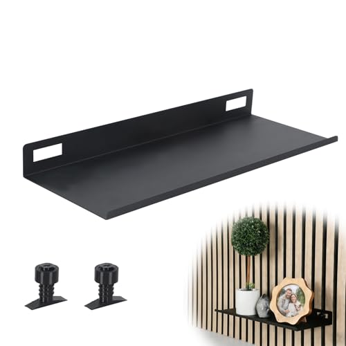 YCBTREE Étagère pour panneaux acoustiques sans perçage - 25 x 10 cm - En métal - Pour bureau, salon, cuisine - 25 x 10 cm