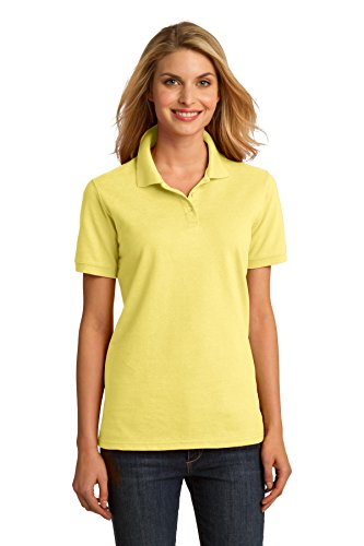Port & Company Women's Ring Spun Pique Polo M Yellow #TOP23