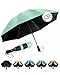 Chakipee Paraguas plegable Antiviento mujer - Paraguas invertido resistente al viento, Paraguas de viaje automático portátil compacto hombre, revestimiento de 210T, resistente a los rayos UV