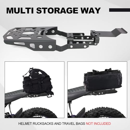 Xitomer Luggage Rack Set Fit for Surron Light bee X/Segway X160 X260 Motorcycle Cargo Rack Motorcycle Side Rack Saddlebag Support Rack