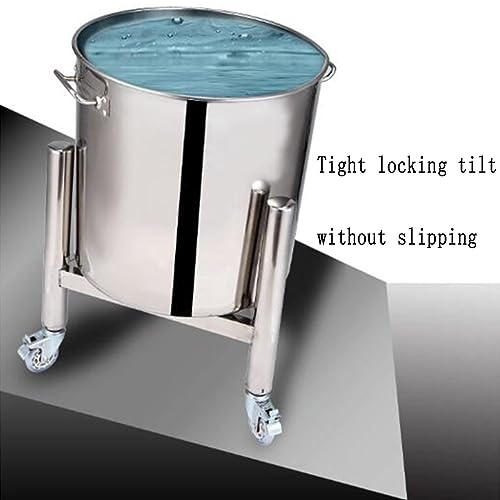 Supporto per secchiello del ghiaccio in acciaio inox, telaio mobile resistente per isolamento termico e facile trasporto