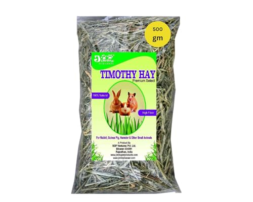 Image of JiMMy Pet Products Timothy Hay for Rabbit hay Guinea Pig & Hamster (500 gm)