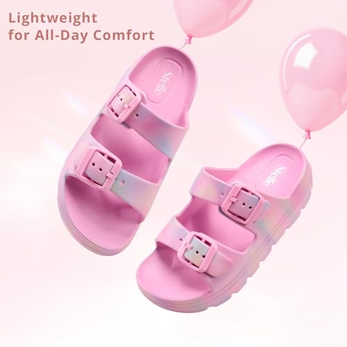 Image of Stelle Girls Double Buckle Slide Sandals Boy Slippers