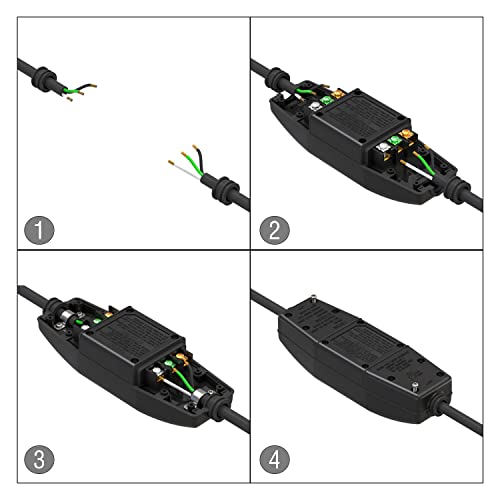 Oaonan Inline Gfci Replacement Plug Assembly 15 Amp, Lifetime Warranty, Waterproof, Ground Fault Circuit Interrupter Safety Plug For Power Pressure Washer, Hot Tub, Air Conditioner, Hair Dryer #TOP3