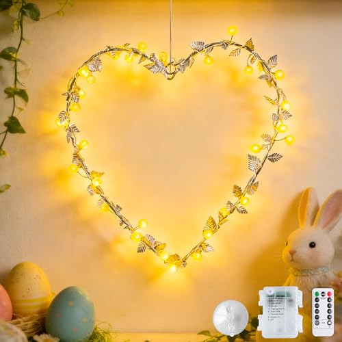 LED Lichterkranz Fenster mit Timer, 30cm Fensterbeleuchtung...