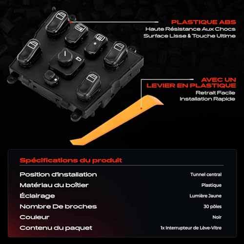 Interrupteur lève-vitre W163 commande console centrale pour Mercedes ML 230 - 4