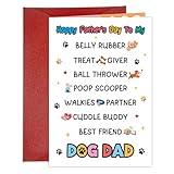 BDDYYI Funny Father’s Day Card from Dog Happy Father’s Day Dog Dad Greeting Card Cute Dog Dad Gift for Husband Boyfriend to My Favorite Poop Scooper Card 5x7” Premium Card with Envelope Dog Dads Gifts